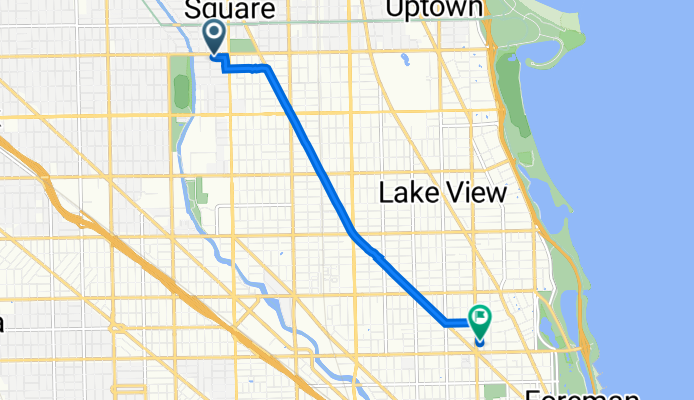 2461 W Montrose Ave, Chicago to 2438 N Burling St, Chicago