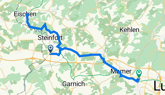 13 Rue de la Gare, Kleinbettingen nach 76 Cité Millewee, Bartringen