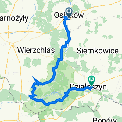 Częstochowska 53a, Osjaków do Droga Krajowa 42 30, Działoszyn