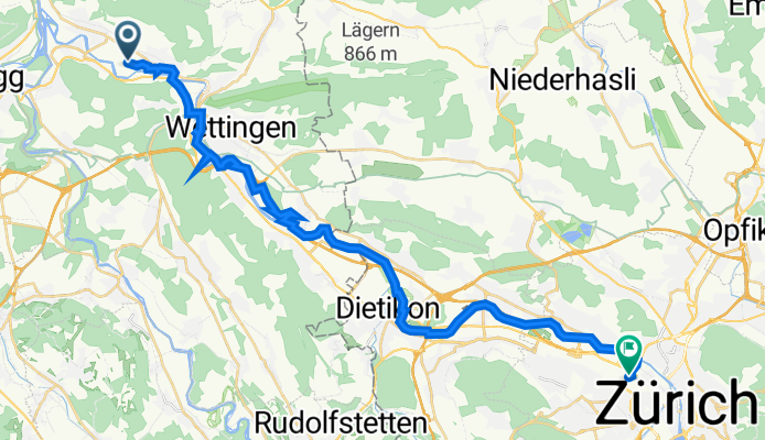 limmatGrubenstrasse, Obersiggenthal nach Geroldstrasse 31, Zürich