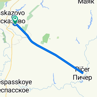 улица Максима Горького, 72, Рассказово до Грушевая улица, 14, Рассказово