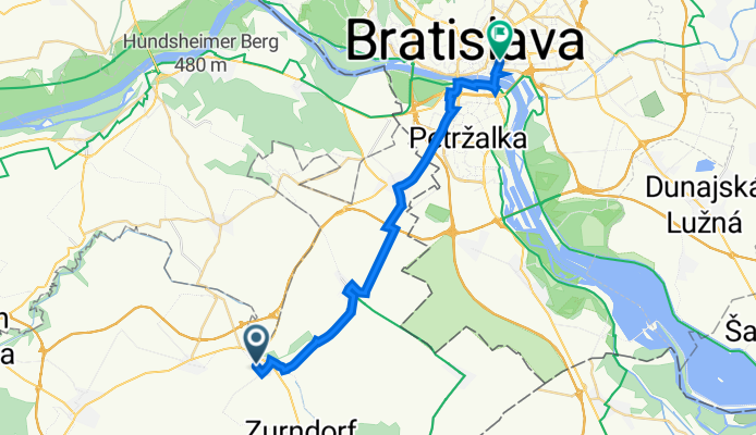 Moritz-von-Schwind-Gasse 21, Gattendorf to Košická 6