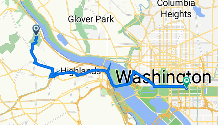 2845 N Marcey Rd, Arlington to Washington Mall, Washington