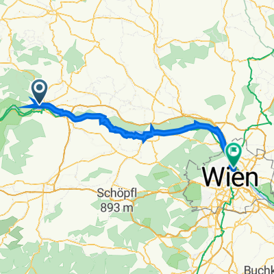 Dreifaltigkeitsplatz 1, Krems an der Donau to Wehlistraße 70, Wien
