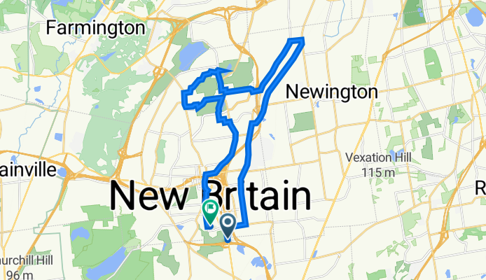 South Main Street 635, New Britain to Brook Street 128, New Britain