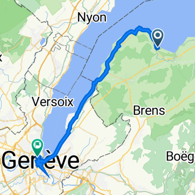 Avenue de la Plage 10, Excenevex to Boulevard James-Fazy 33, Genève