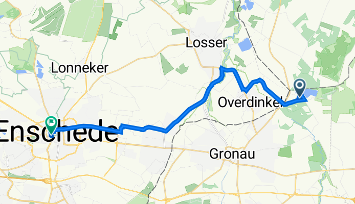 Am Bardeler Venn 10, Gronau (Westfalen) nach Piet Heinstraat 1G, Enschede