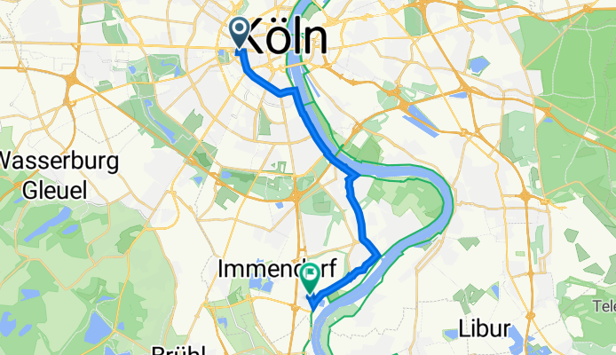 Händelstraße 49, Köln nach Godorfer Hauptstraße 118, Köln