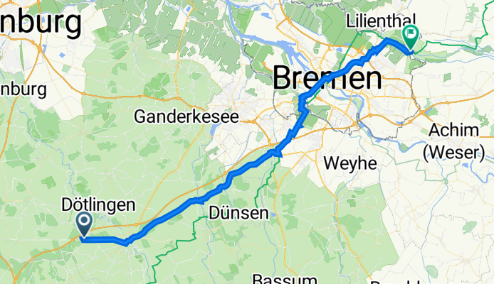 Aumühle 75, Wildeshausen to Ebbensieker Weg, Bremen