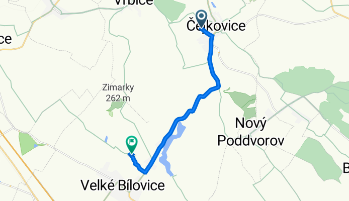 Pod Novosady, Čejkovice do Velké Bílovice