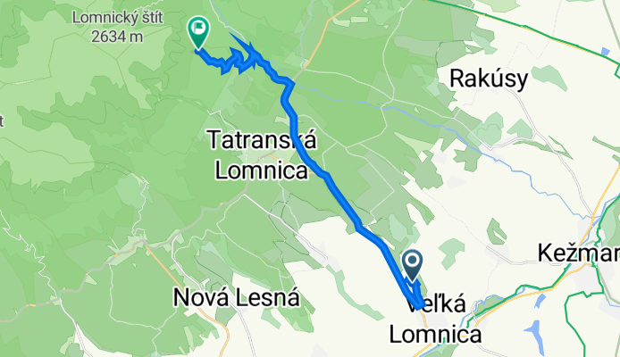 Termálna 21, Veľká Lomnica do Wysokie Tatry