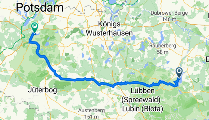 Ludwig-Leichardt-Weg 1, Schwielochsee nach Zur Lehnmarke 1, Seddiner See