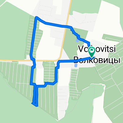 От Центральная улица 33, Волковицы до Центральная улица 33, Волковицы