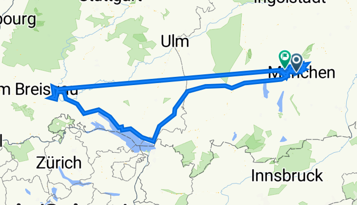 Straße ohne Straßennamen, München nach FFB11 61, Puchheim