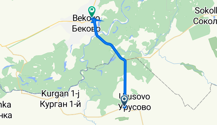 От Школьная улица до улица Демьяна Бедного 12, Беково