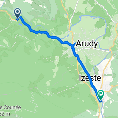 De Chemin de la Débarade 251, Arudy a Route d'Ossau 6-16, Izeste