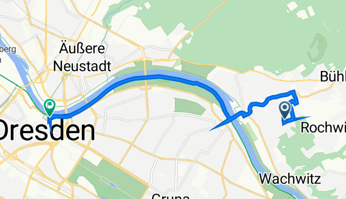 Krügerstraße 27B, Dresden nach Terrassengasse 3, Dresden