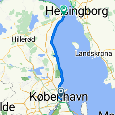 Store Kongensgade 63A, Copenhagen K to Søndre Strandvej, Helsingør