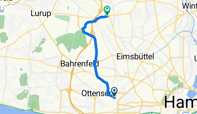 Hahnenkamp 4, Hamburg nach Melanchthonstraße 8, Hamburg