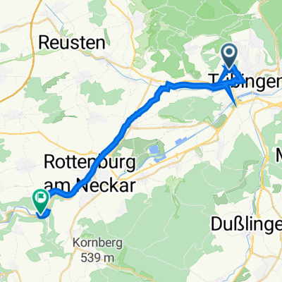 Otfried-Müller-Straße 6, Tübingen to Haselsteig 3, Rottenburg am Neckar