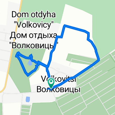 От Центральная улица 33, Волковицы до Центральная улица 33, Волковицы