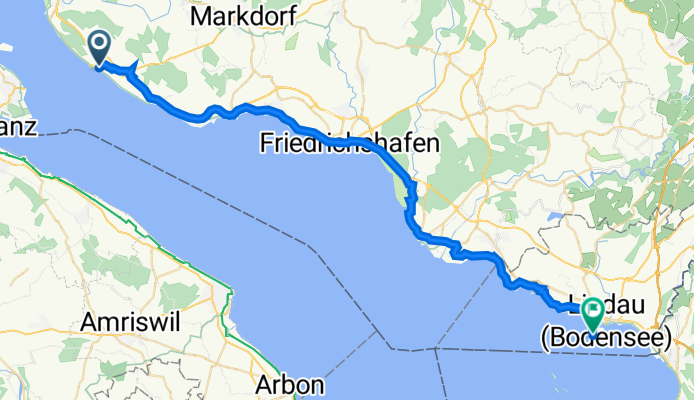 Schloßplatz 11, Meersburg nach Bahnhofplatz 1C, Lindau (Bodensee)