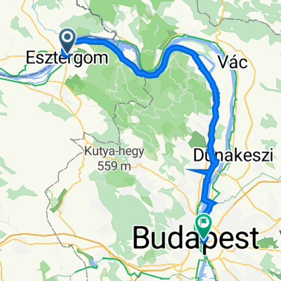 Da Széchenyi tér 22, Esztergom a Kazinczy utca 54, Budapest