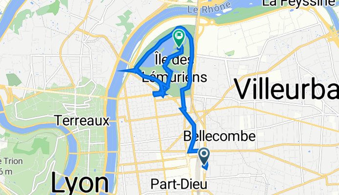 Place Charles Béraudier 5, Lyon to Allée du Chalet 18, Lyon