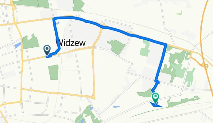 От Stanisława Przybyszewskiego 197/205, Łódź до Informatyczna 1, Łódź
