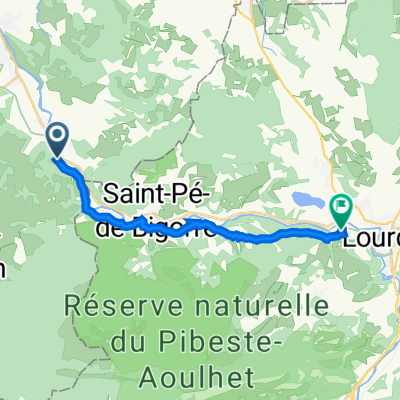 De Route de la Croix des Hauteurs 23, Lestelle-Bétharram a Chemin de la Forêt, Lourdes