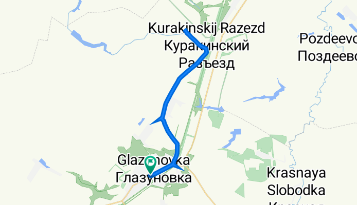 От улица Ленина 136, Глазуновка до улица Ленина 136, Глазуновка