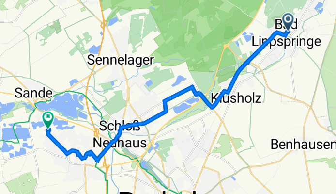 Friedrichstraße 15, Bad Lippspringe nach Sander Straße 105, Paderborn