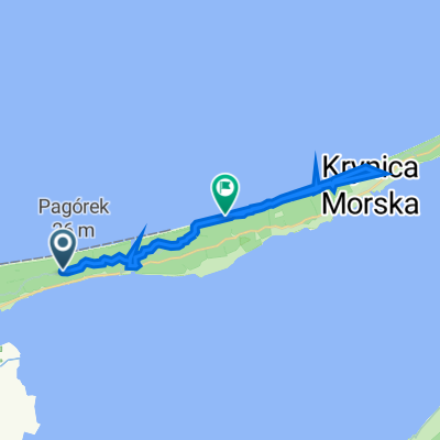 Trasa do Droga bez nazwy, Krynica Morska