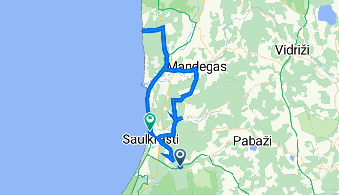 Saulkrasti-Sēja-Ragana, Saulkrastu pag. to Vidrižu iela, Saulkrasti