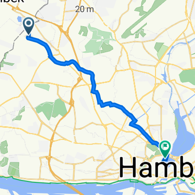 Syringenweg 21, Hamburg nach Große Theaterstraße 1A, Hamburg