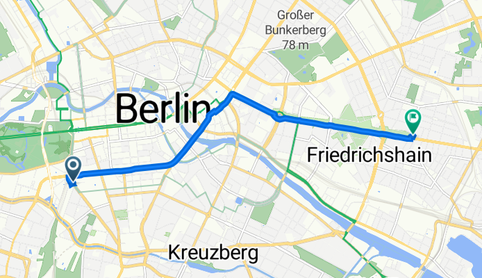 Potsdamer Platz 9, Berlin nach Frankfurter Allee 31, Berlin
