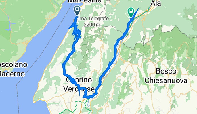 Via Gardesana 39, Malcesine naar Via Monte Baldo 21, Avio