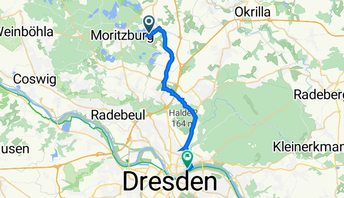 Cunnertswalder Straße 34, Radeburg nach Carusufer 12, Dresden