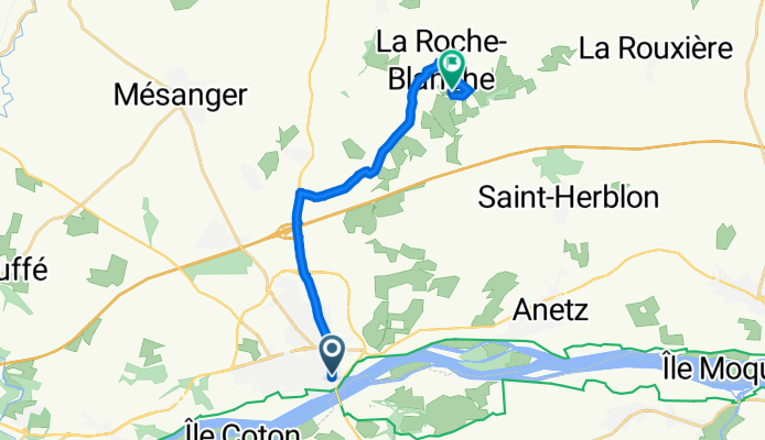De Rue Georges Clemenceau 34, Ancenis-Saint-Géréon à Les Maraires 21, La Roche-Blanche