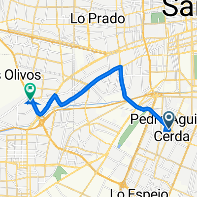 Ruta desde Aristóteles 5115, Santiago