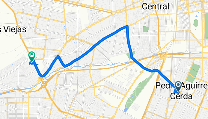Ruta desde AristĂłteles 5115, Santiago