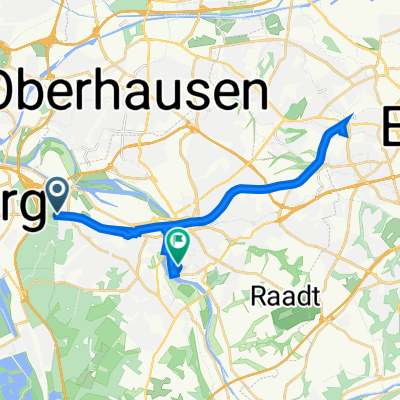 Duisburger Straße 490, Mülheim an der Ruhr nach Kampstraße 70, Mülheim an der Ruhr