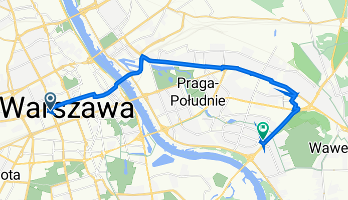 aleja Jana Pawła II 13, Warszawa do Floriana Znanieckiego 2, Warszawa