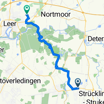 Hauptstraße 128, Ostrhauderfehn nach Mittelweg 25E, Leer (Ostfriesland)