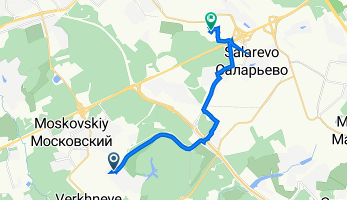 От московская улица 3, Москва до без названия № 17/2Д, Москва