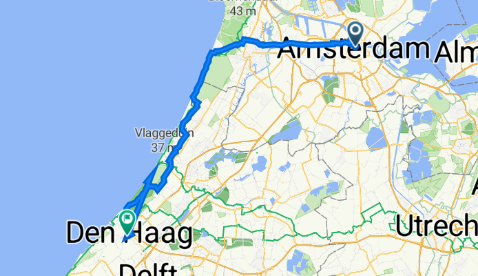 Stationsplein 47, Amsterdam to Oude Molstraat 46, The Hague