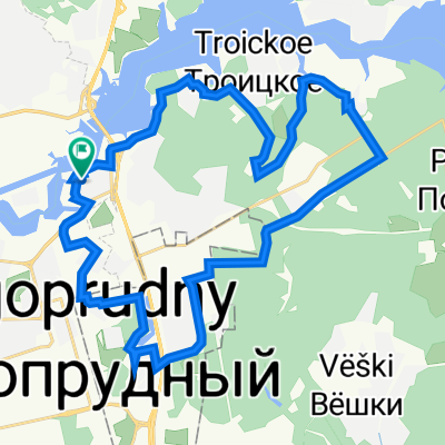 От Набережная улица 23 корпус 1, Долгопрудный до Набережная улица 23 корпус 1, Долгопрудный