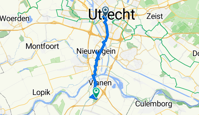 Stadsplateau 1000, Utrecht naar Bolgerijsekade 5, Vianen