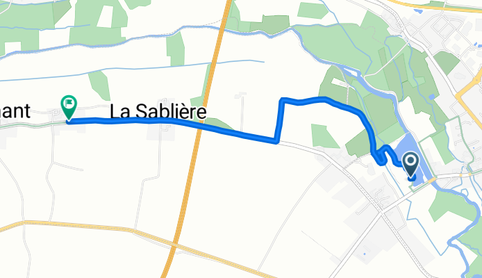 De Quai de Bernouet 26, Saint-Jean-d'Angély à Rue de Ganochaud 67, Ternant