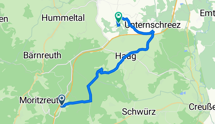 Weiglathal 1, Hummeltal nach Culmberg 4, Haag